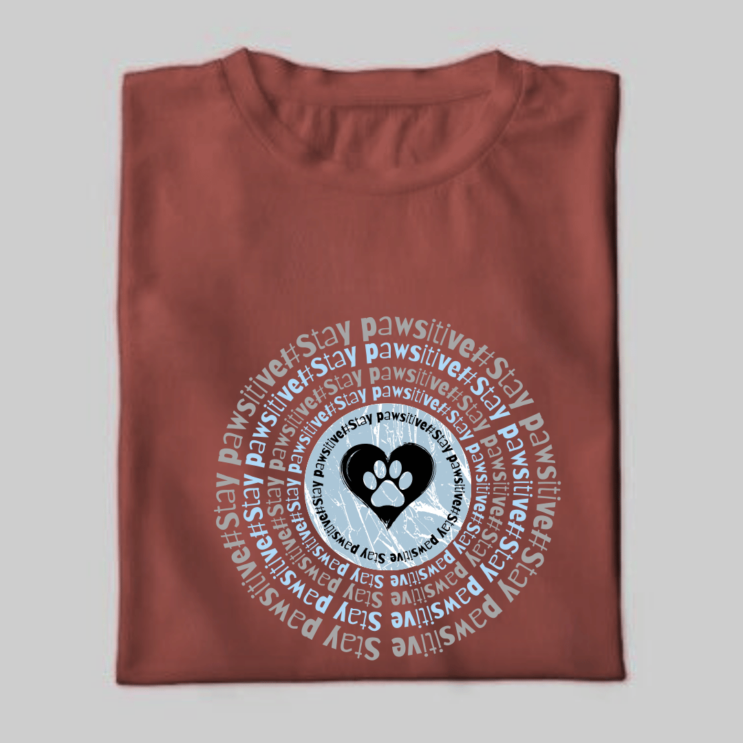 Stay Pawsitive Unisex Classic Crew T-Shirt