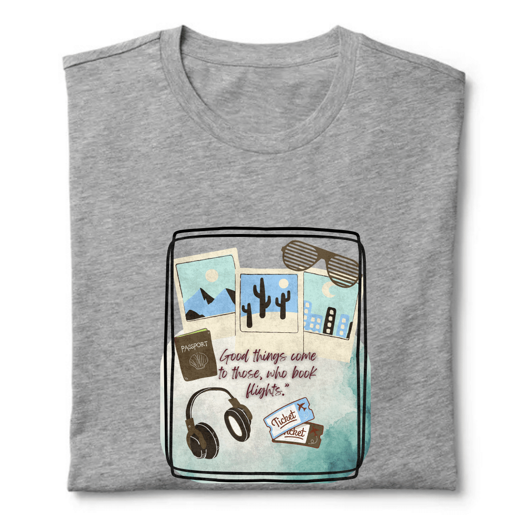 Book Flights Unisex Classic Crew T-Shirt