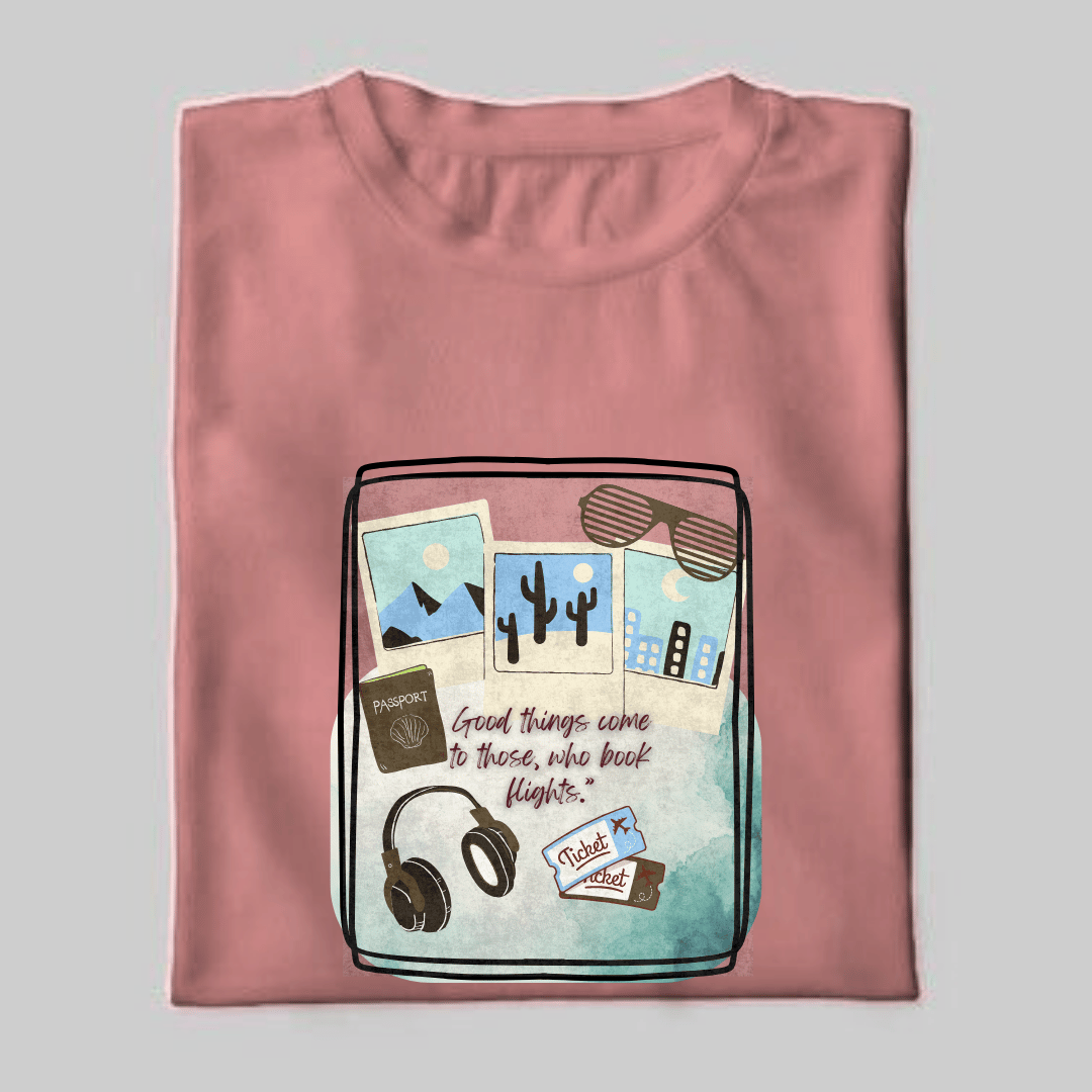 Book Flights Unisex Classic Crew T-Shirt