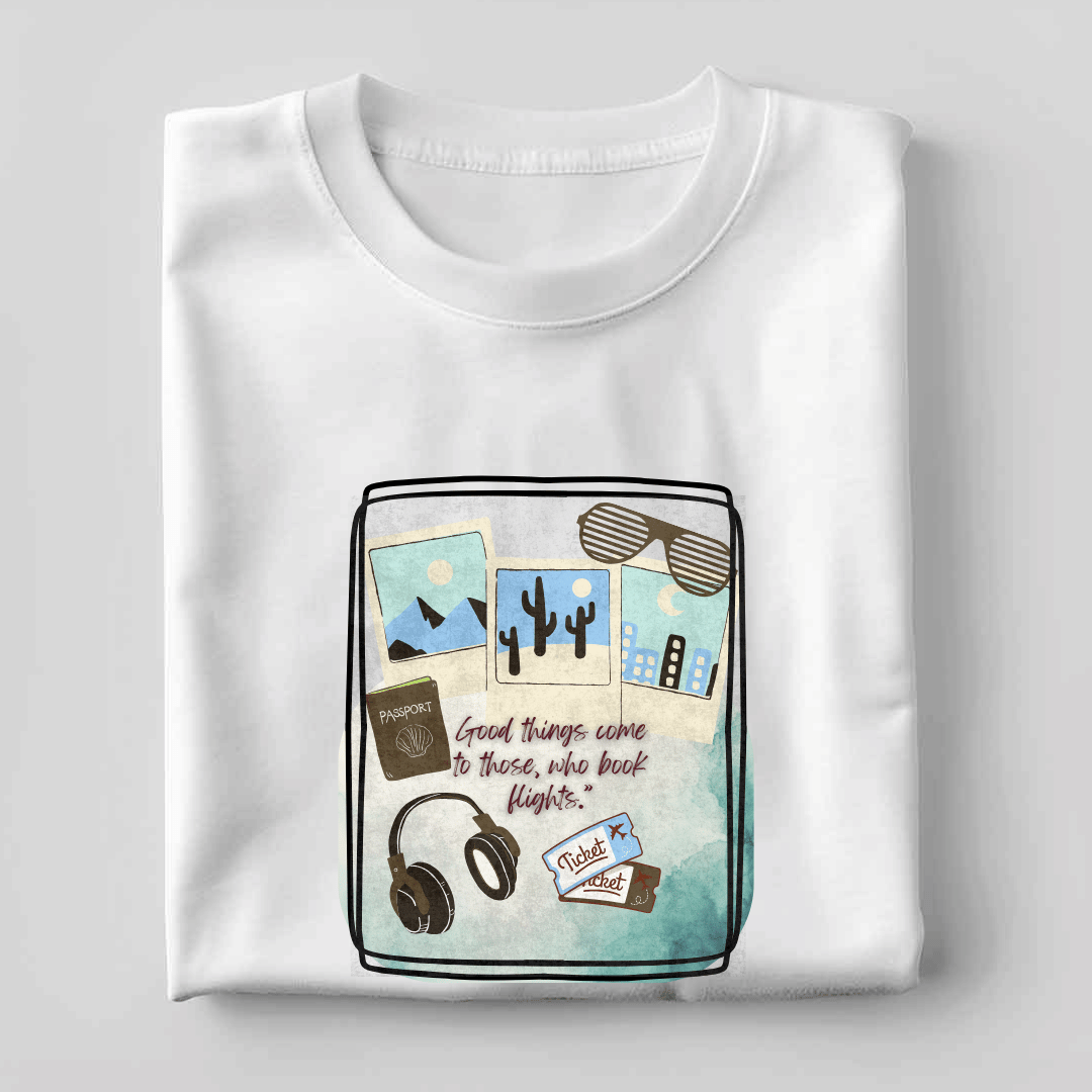 Book Flights Unisex Classic Crew T-Shirt